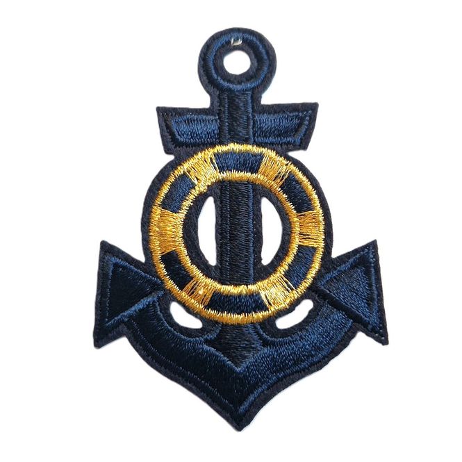 Hovedbilde Strykemerke marine blått anker