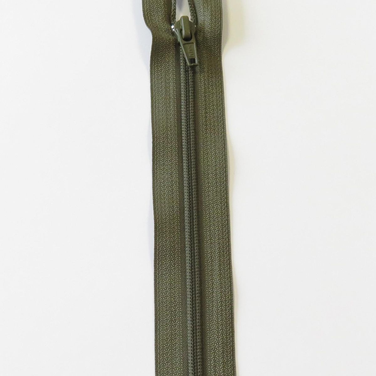Delbar glidelås 6 mm spiral army grønn 75 cm