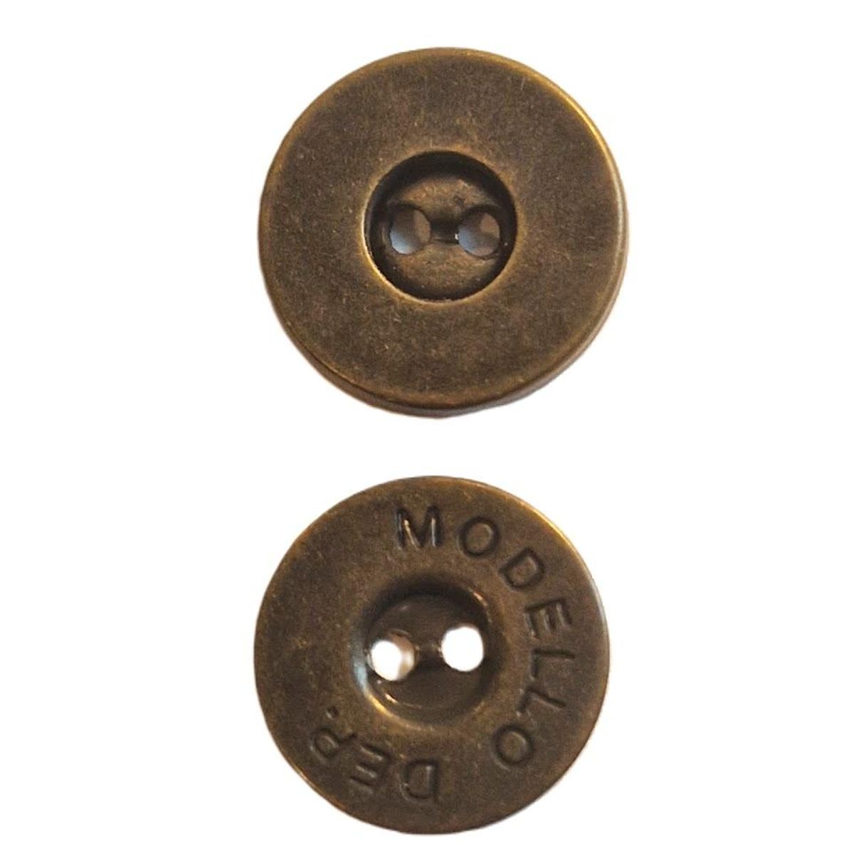 Magnetisk knapp av metall 18 mm antikk gull mørk