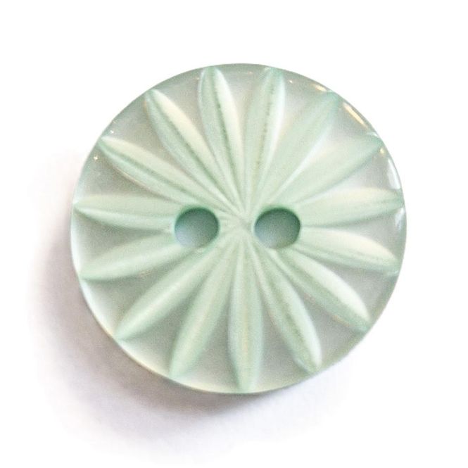 Hovedbilde Knapp 2 hull 13 mm blomst mint
