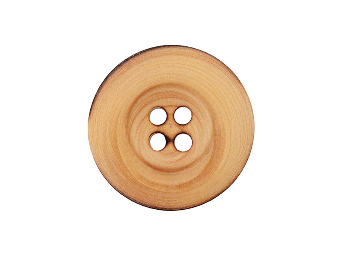 Treknapp 4 hulls lys med brent kant 18 mm