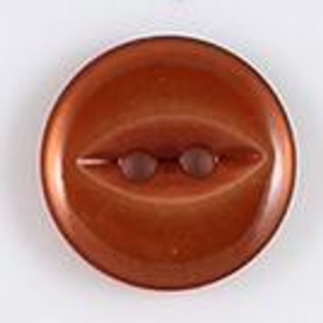 Hovedbilde Polyesterknapp klassisk 2 hulls matt rust 12 mm