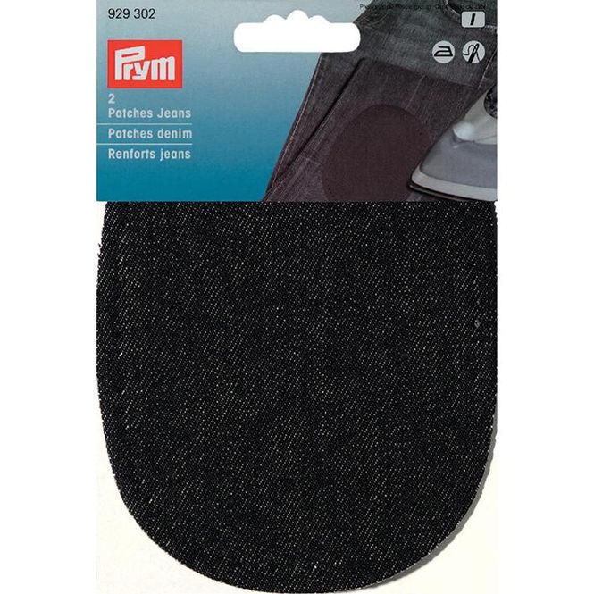 Hovedbilde Strykelapp Jeans/Denim 10x14cm 2stk  Sort