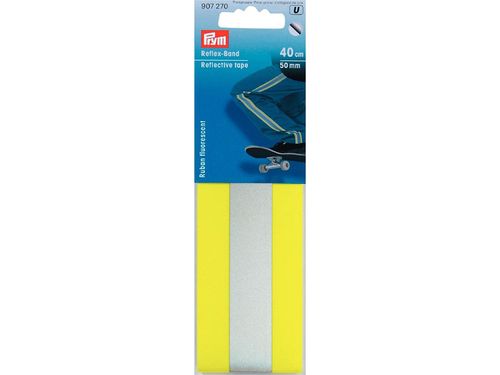 Prym refleks tape 50mm selvklebende gul 40 cm