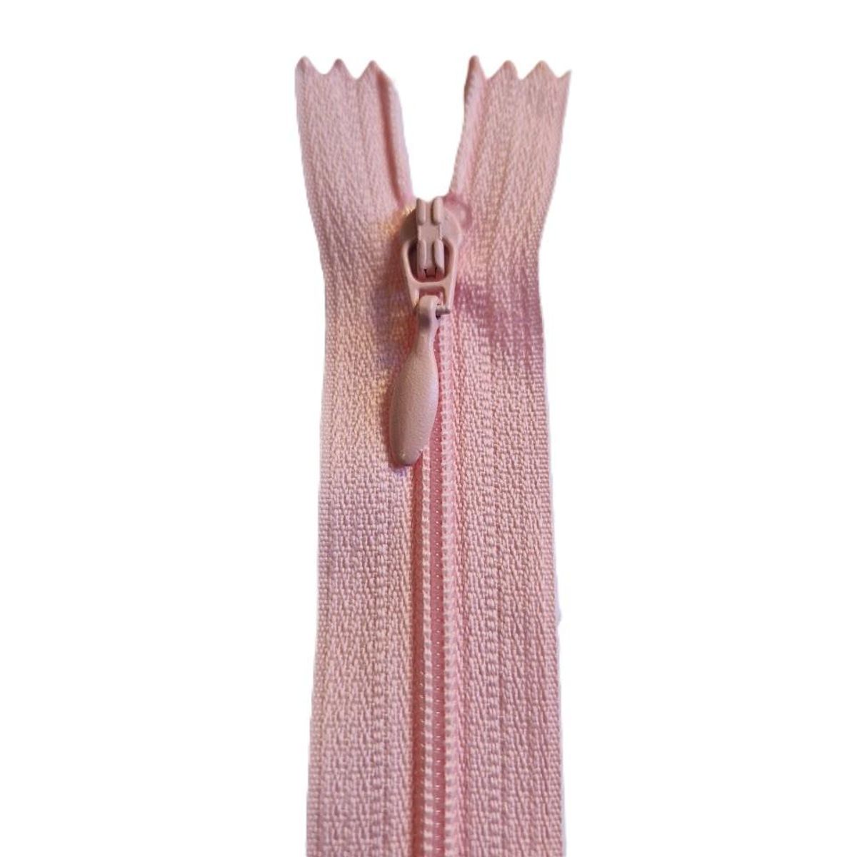 Kjolelås 4 mm spiral med dråpe ikke delbar rosa 60 cm