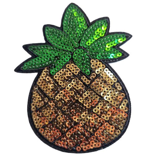 Strykemerke ananas med paljetter