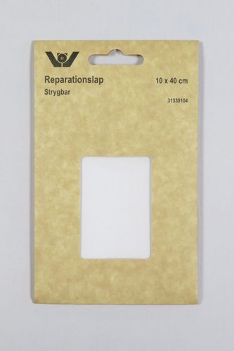 Strykbar reparasjonslapp bomull hvit 10x40 cm