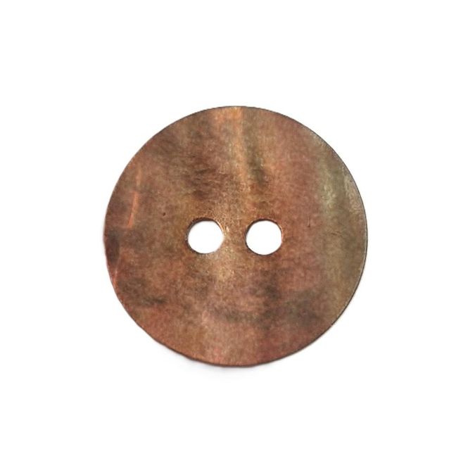 Hovedbilde Knapp av perlemor 2 hull 18 mm brun K300960