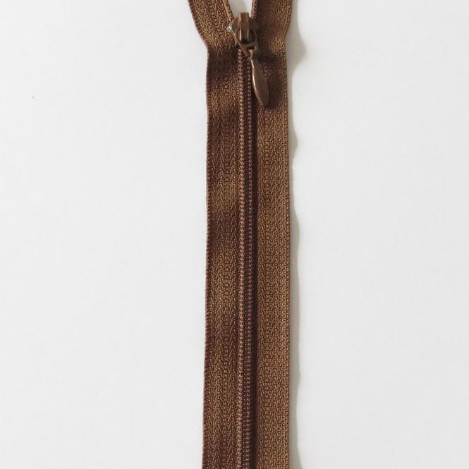 Hovedbilde Kjolelås 4 mm spiral med dråpe ikke delbar brun ...