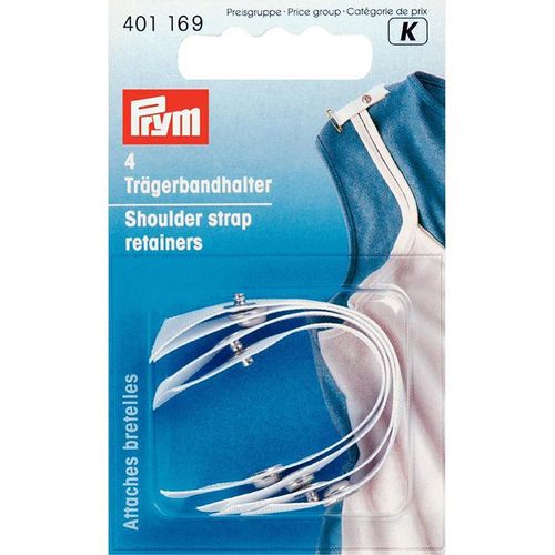 Skulderstropp-holder hvit 4 stk