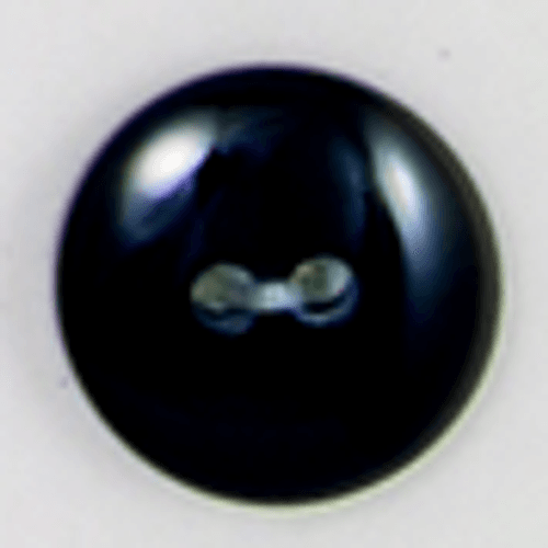 Babyknapp polyester 2 hulls blank sort 8 mm
