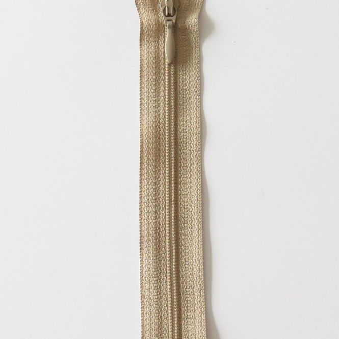 Hovedbilde Kjolelås 4 mm spiral med dråpe ikke delbar beige ...