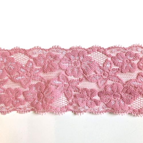 Elastisk blonde 60 mm rosa