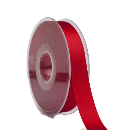 Satin silkebånd 10 mm 0025 flamme rød