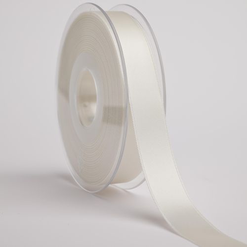 Satin silkebånd 10 mm 0023 ecru naturell